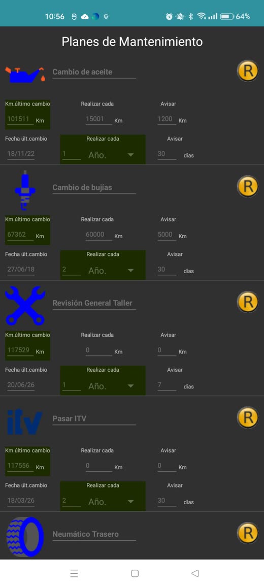 Eventos de mantenimiento en ISLA